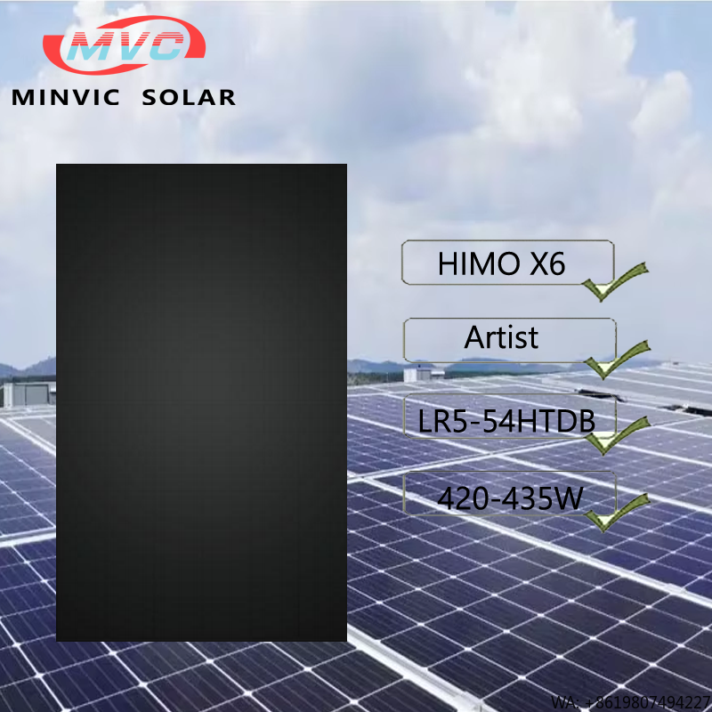 Solar Panel 200W - LONGI HIMOX6 Artist LR5-54HTDB-420-435M ウルトラブラック高性能ソーラーパネル オールブラックPVモジュール