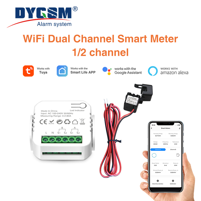 Energy Monitor Meter - Tuya スマート Wifi インテリジェントエネルギーメーター太陽光発電システム発電消費双方向監視メーター APP 制御