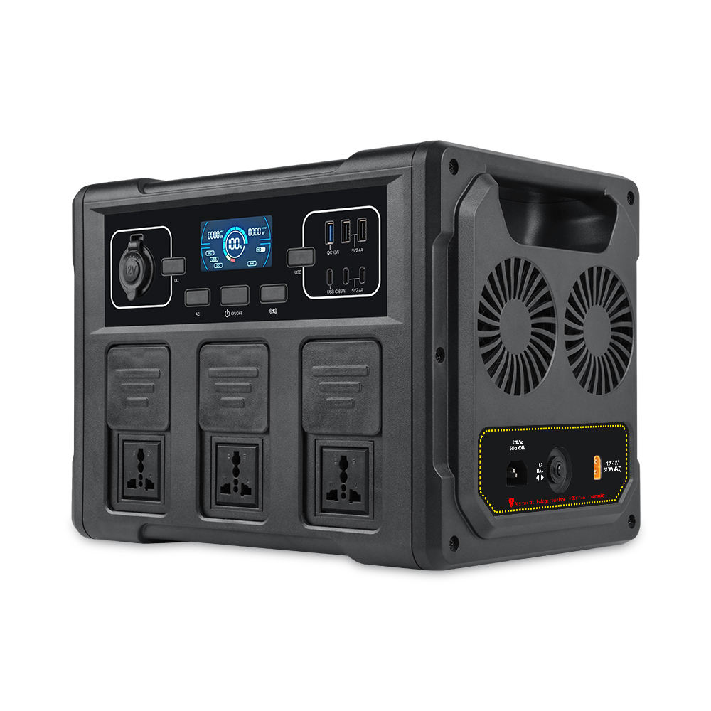 Outdoor Power Station - 1200Wポータブルソーラー発電機、LiFePO4バッテリーMPPT電源、キャンプ、車、屋外RV用緊急エネルギー貯蔵装置