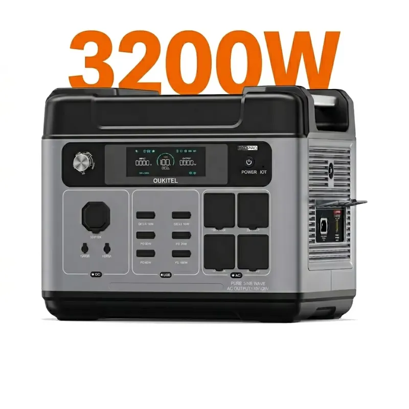 Portable Power Station - 2026OUKITEL P2001 PLUS 2048Wh LiFePO4バッテリー搭載 2400Wソーラー発電機