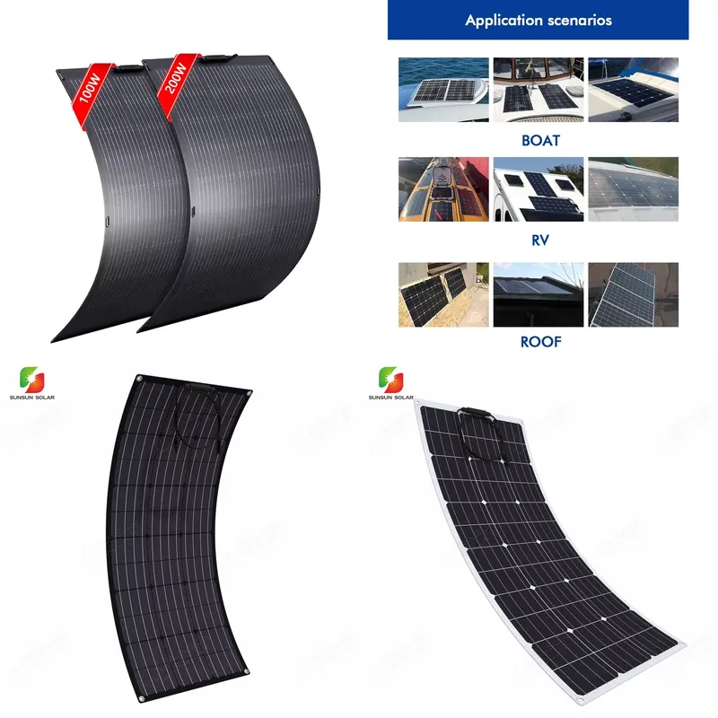 Solar Panel 200W - 50W 100W 150W 200W フレキシブルソーラーパネル ペロブスカイトOPV