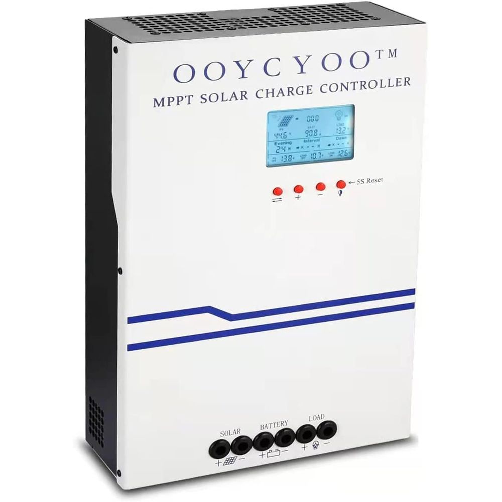 Solar Panel - 100アンペアMPPTソーラー充電コントローラー24V 12V自動、100Aソーラーパネルレギュレーター最大入力電力2500W、AGM密閉型ゲル充電式バッテリー用