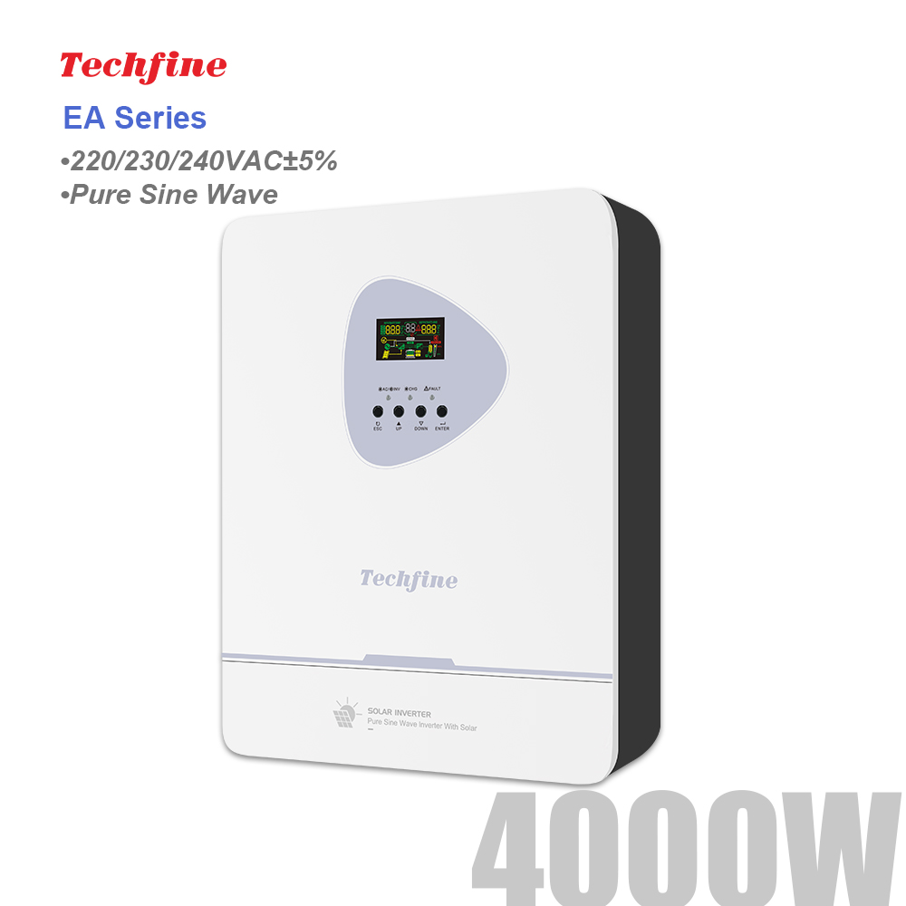 Charge Controller Solar - Techfine 4KW オフグリッドインバーター 24V ソーラーインバーター、MPPT充電コントローラー搭載