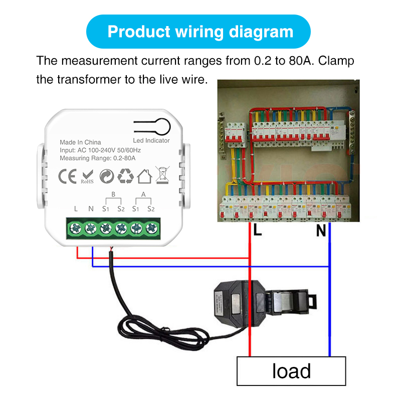 Tuya スマート Wifi インテリジェントエネルギーメー - Energy Monitor Meter のレビューと価格