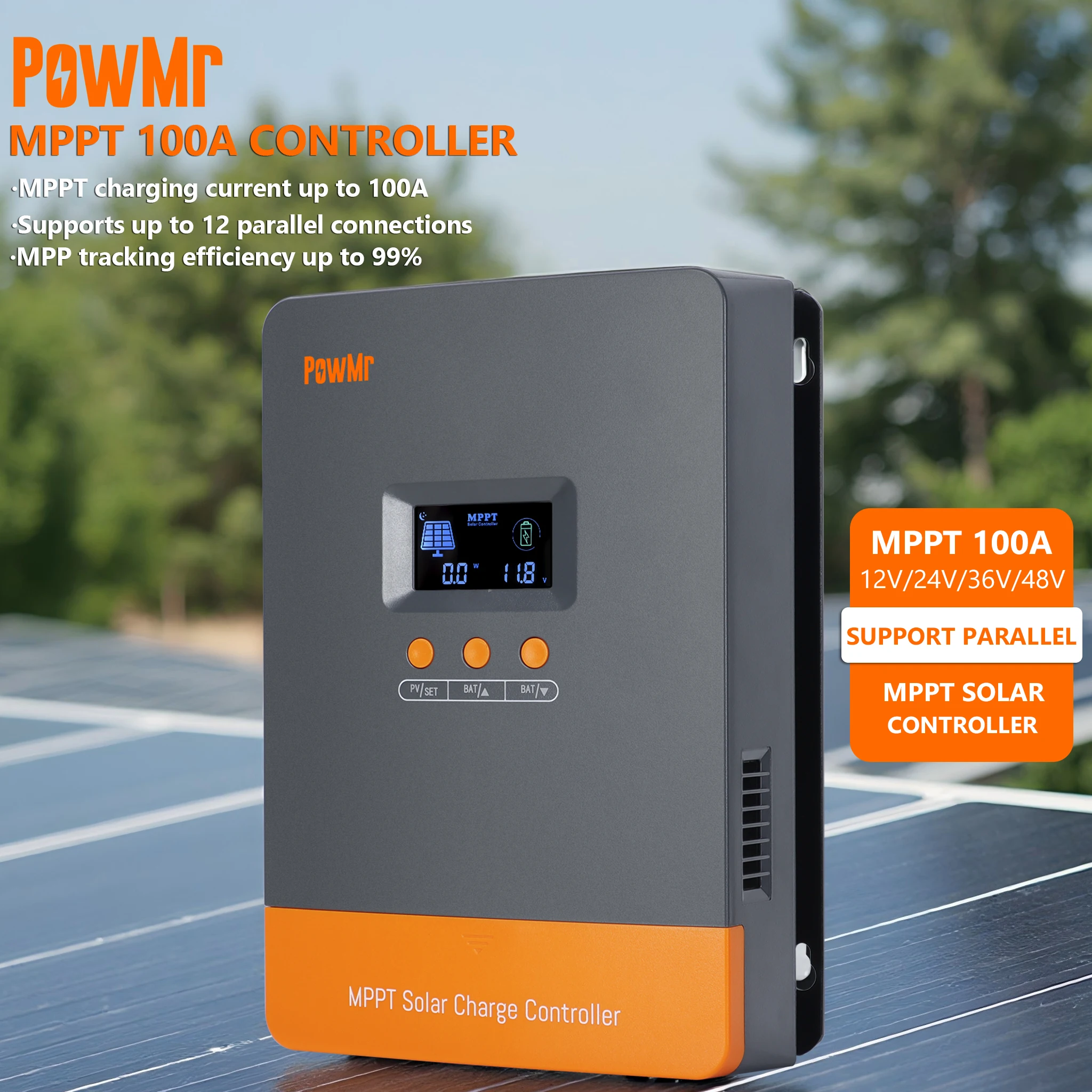 PowMr ホットセール 12V 24V 48V バッテリー - Charge Controller Solar のレビューと価格