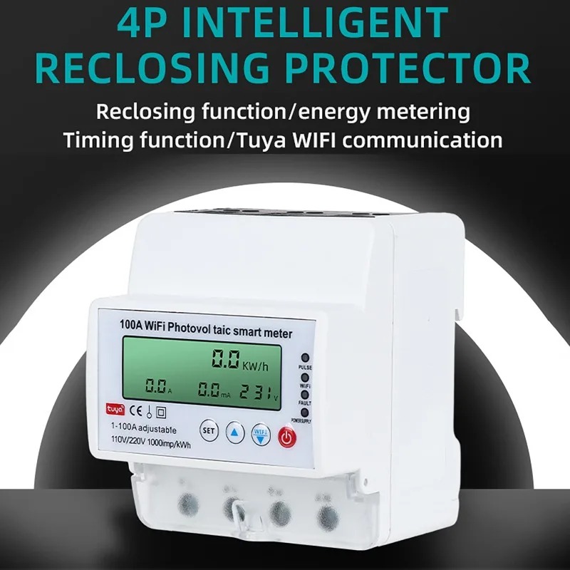 4P 1-100A WiFi太陽光発電スマートメーター 1P - Energy Monitor Meter のレビューと価格