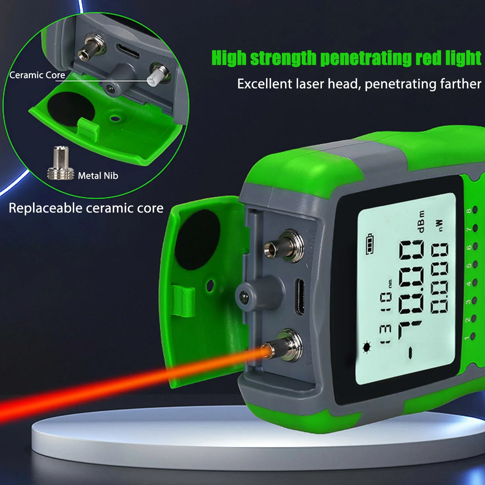赤色光光ケーブルパワーテスター USB充電ケーブル付き 充電 - Energy Monitor Meter のレビューと価格