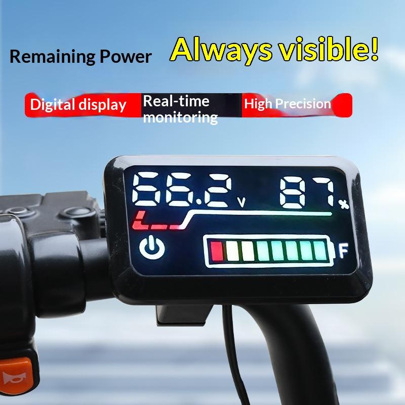 高精度電圧計 デジタルバッテリー残量表示器 48V-72V: - Energy Monitor Meter のレビューと価格