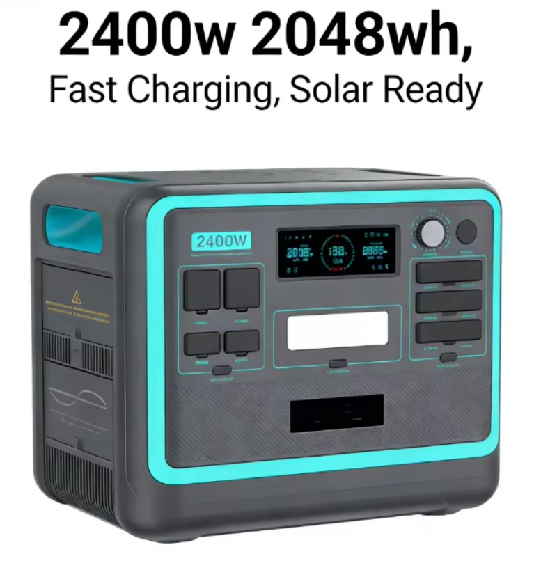 2400W 2048Wh ポータブルステーション LiFeP - Solar Panel のレビューと価格