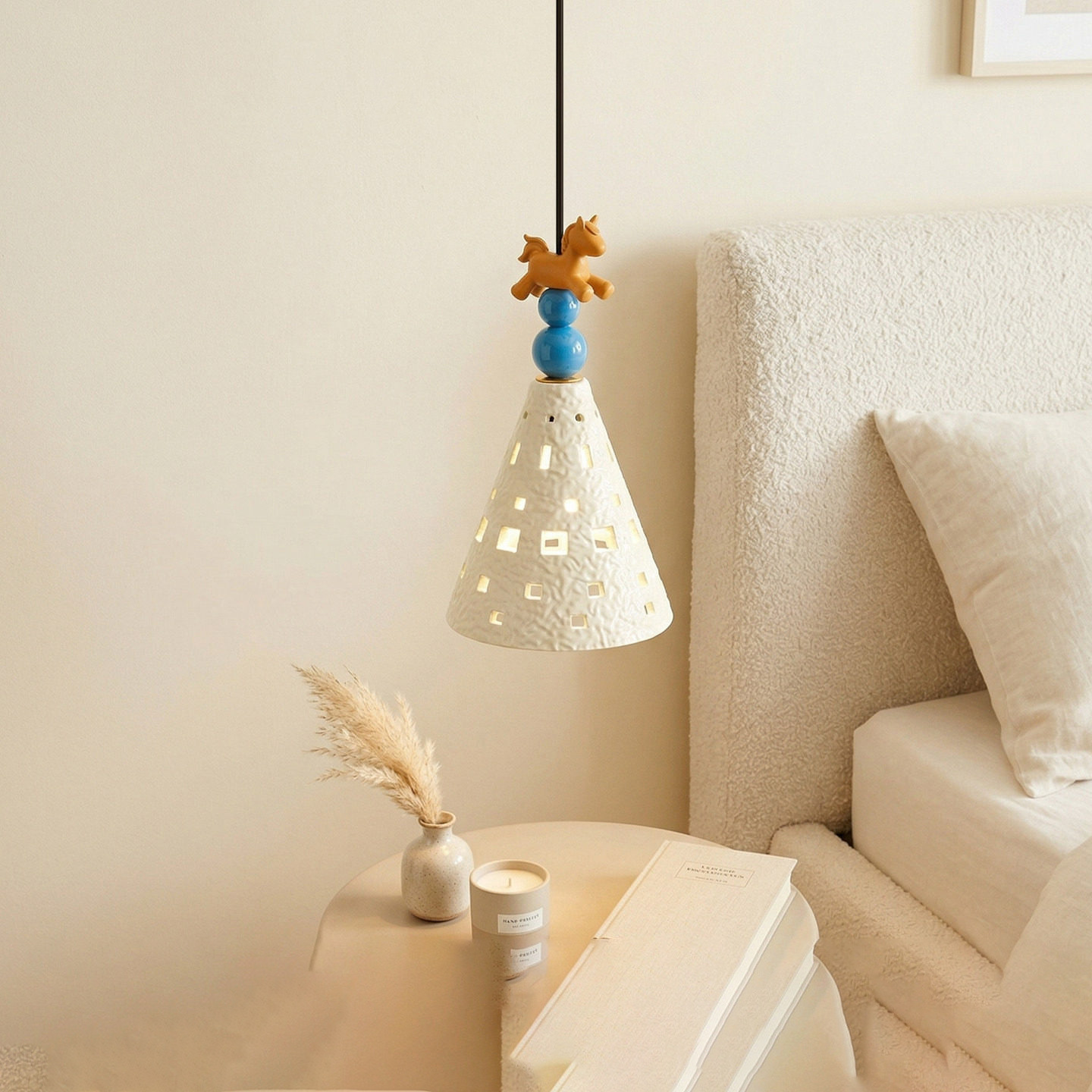 クリーム色の風合いの、子供部屋、寝室、ベッドサイドランプ、通 - Solar Lamp のレビューと価格