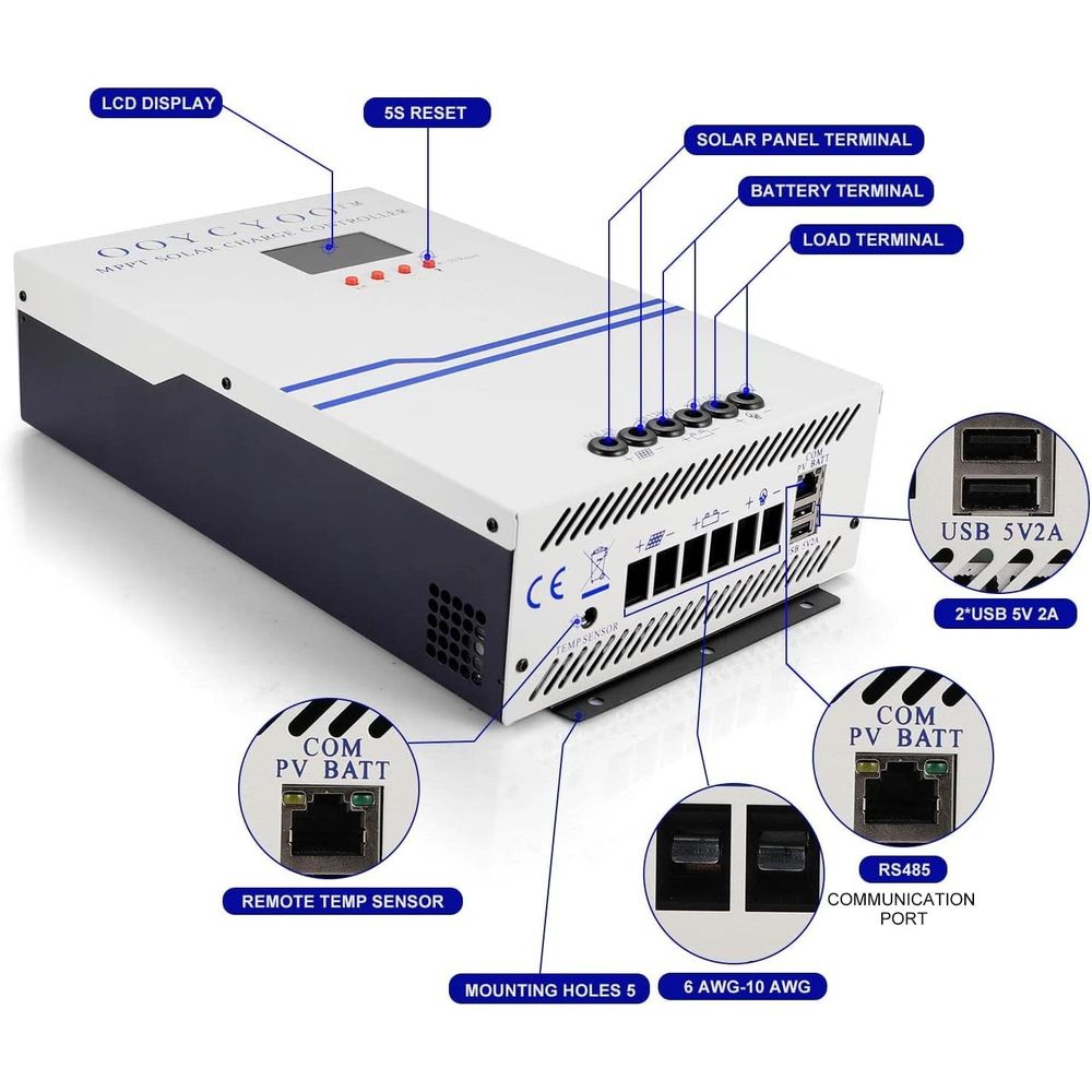 100アンペアMPPTソーラー充電コントローラー24V 12 - Solar Panel のレビューと価格