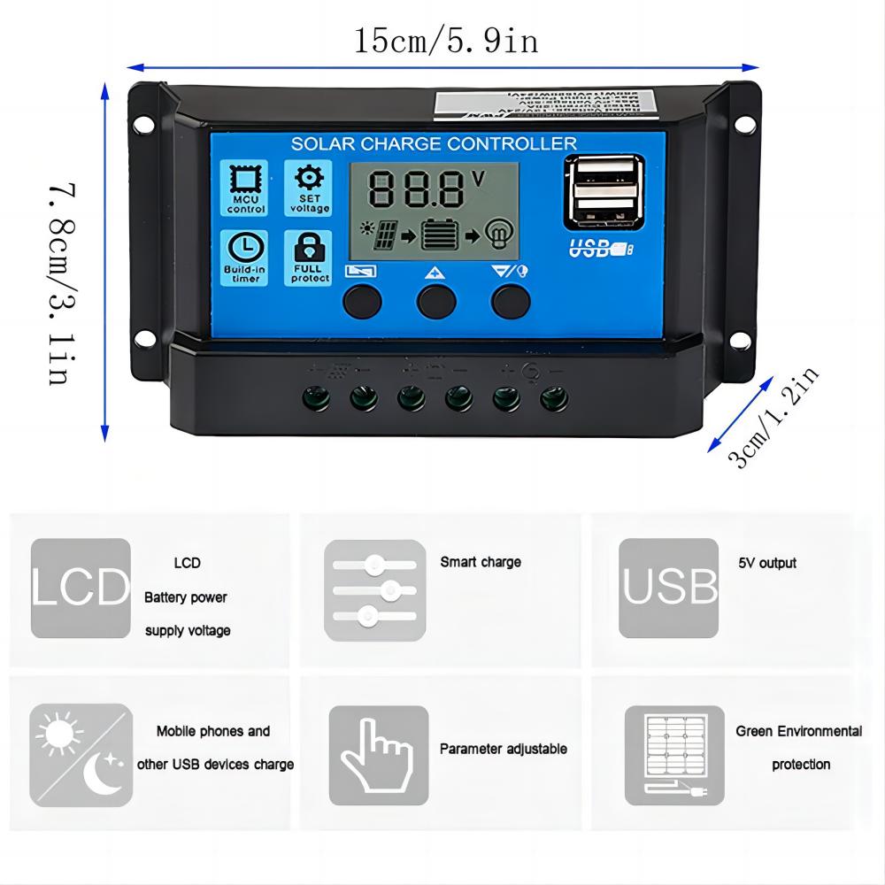 ソーラーパネル充電コントローラー、自動車用バッテリー充電器レ - Outdoor Power Station のレビューと価格