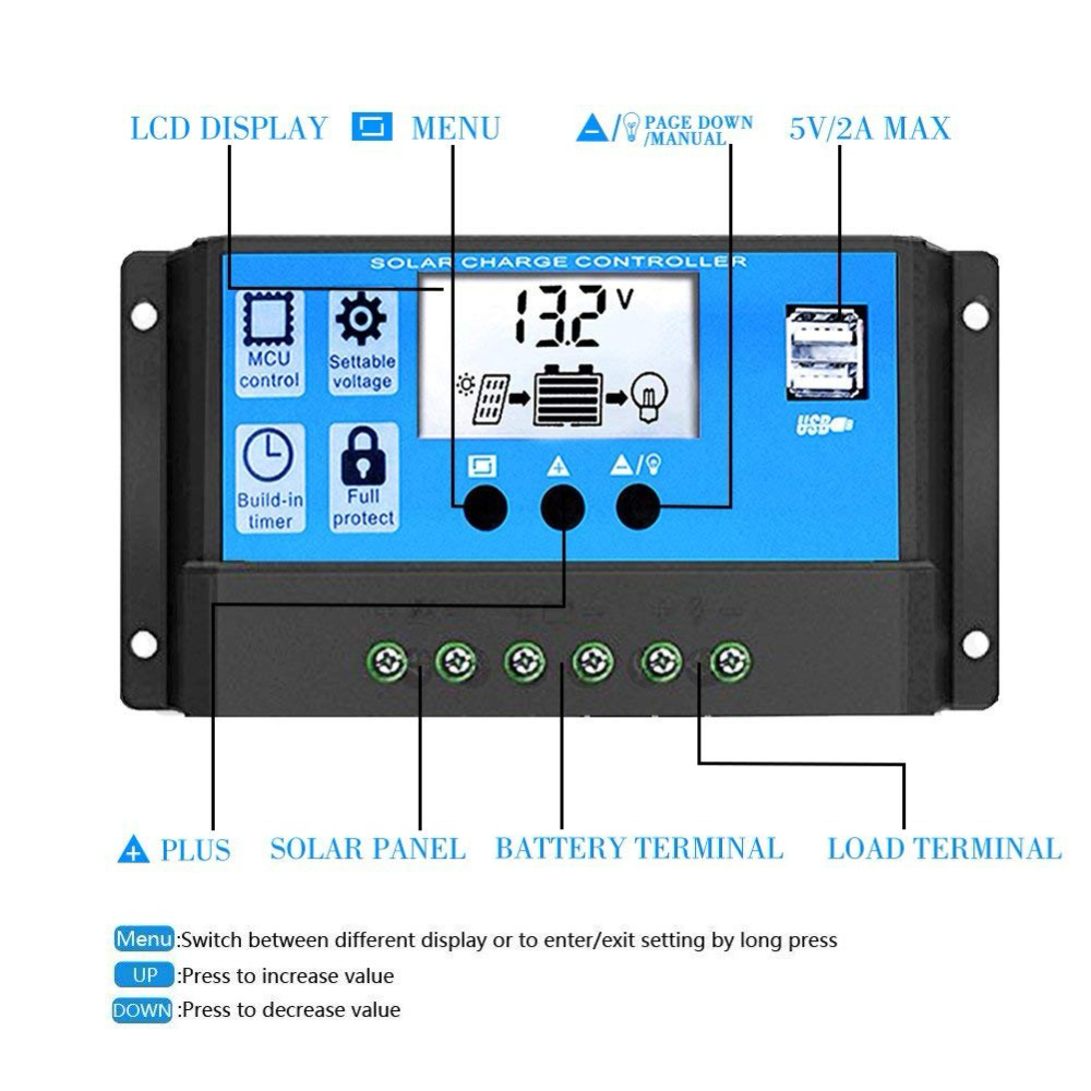 ソーラーパネル充電コントローラー、自動車用バッテリー充電器レ - Outdoor Power Station のレビューと価格