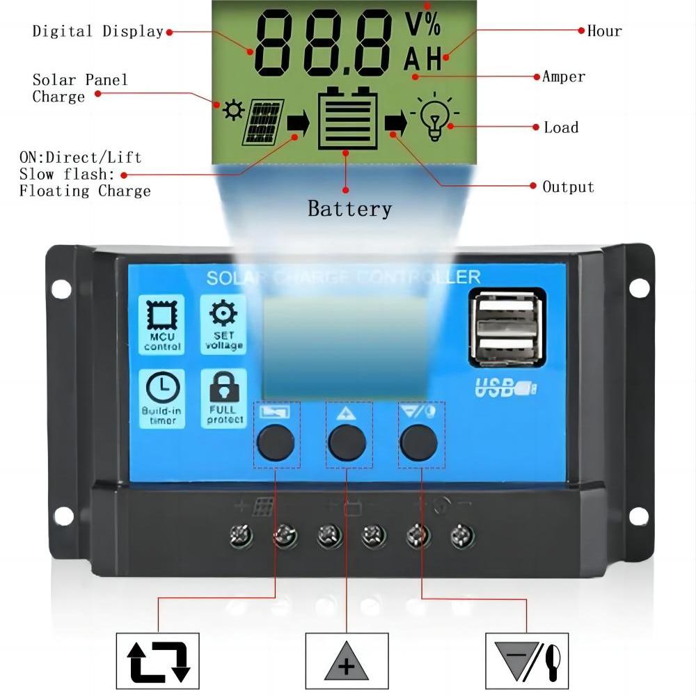 ソーラーパネル充電コントローラー、自動車用バッテリー充電器レ - Outdoor Power Station のレビューと価格