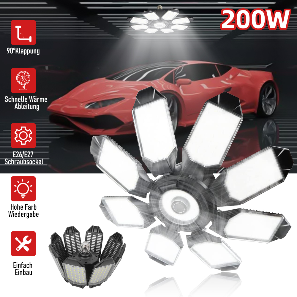 200 ワット強力なガレージライト LED 折りたたみ LE - Solar Panel 200W のレビューと価格